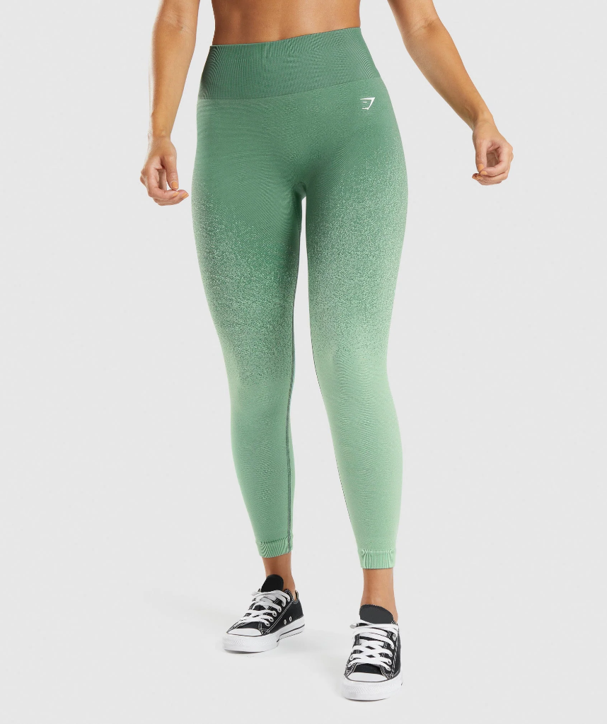 Gymshark Adapt Ombre Seamless Leggings - Green/Light Green - XL