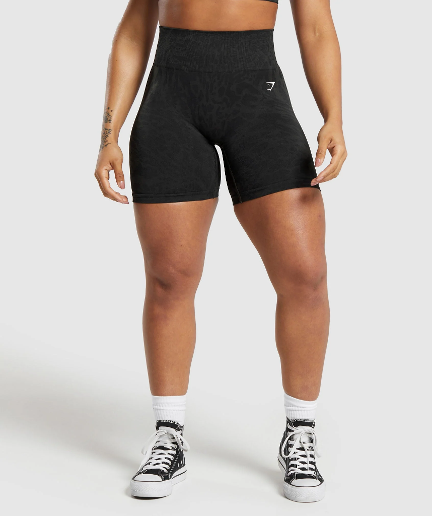 Gymshark Adapt Safari Tight Shorts - Black/Asphalt Grey - L -