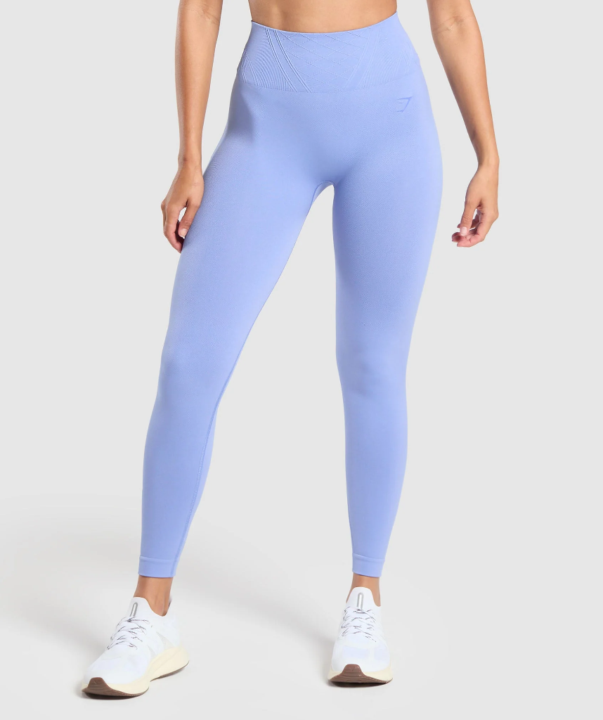 Gymshark Corset Seamless Leggings - Lift Blue - XS -