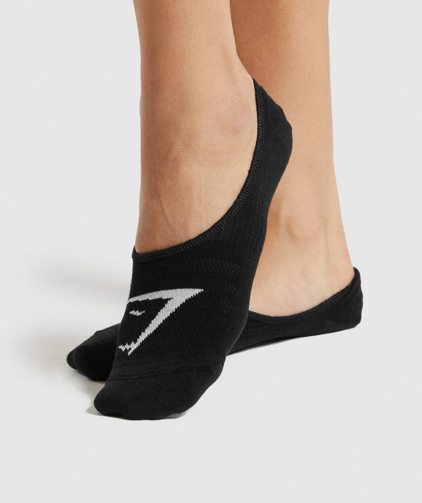 Gymshark No Show Socks 3pk - Black - L