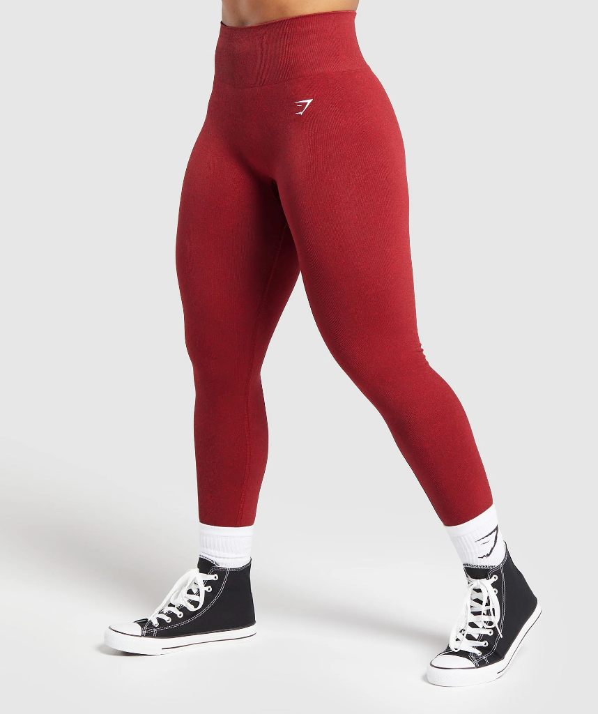 Gymshark Adapt Fleck Seamless Leggings - Reps Red/Conditioning Red - S