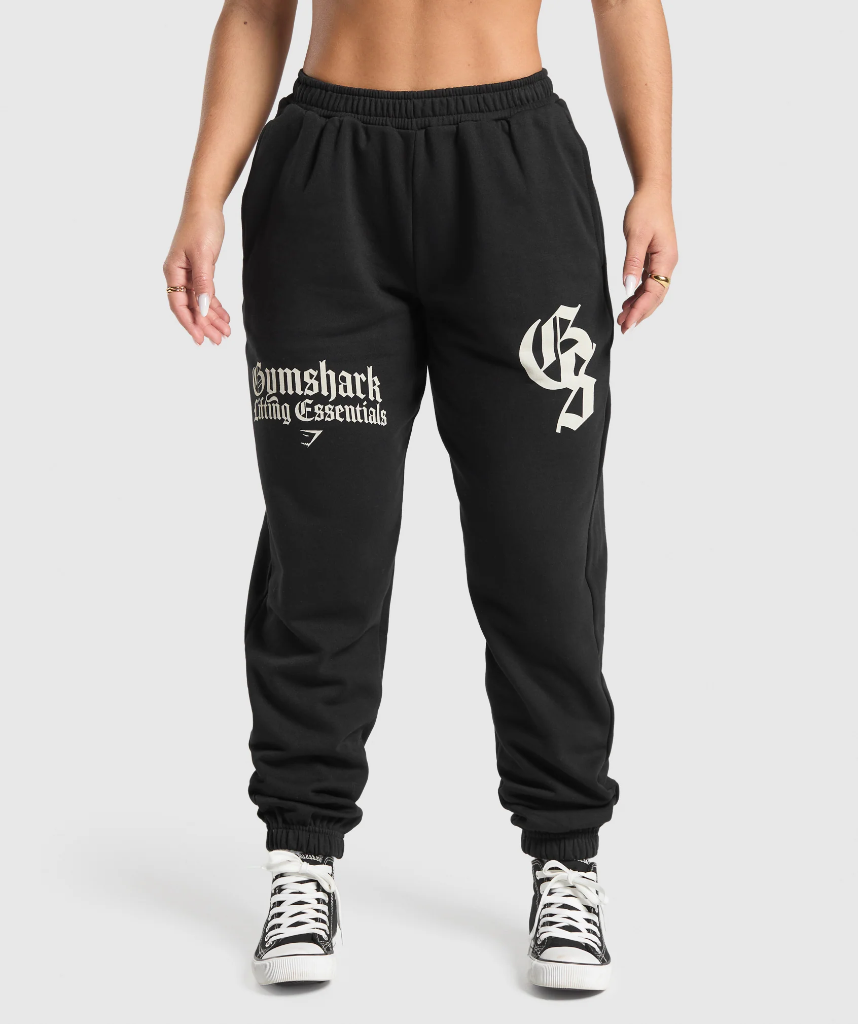 Gymshark Lifting Essentials Oversized Joggers - Black - M