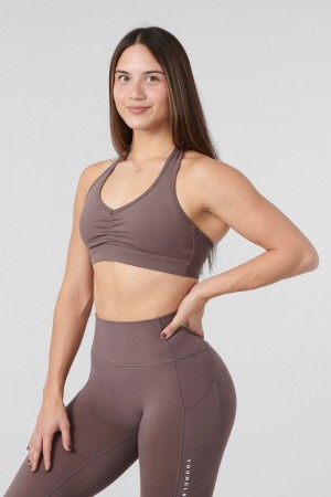 Power Backless Sports Bra - Plum Truffle - S