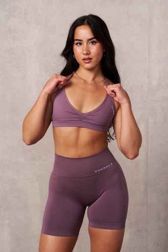 Urban V-neck bra - Plum Purple - S