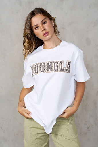 Varsity Pump Tees - White/Taupe - L