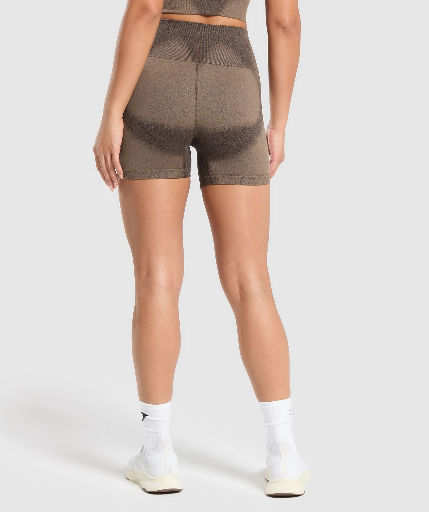 Gymshark Blur Seamless Shorts - Archive Brown/Soul Brown - XS -