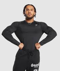 Gymshark Element Baselayer Long Sleeve T-Shirt - Black - L