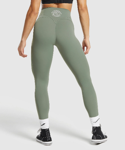 Gymshark Legacy Regular Leggings - Unit Green - L