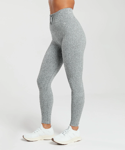 Gymshark Marl Seamless Leggings - Light Grey Marl/Dark Grey Marl/Smokey Grey - XL (Promo)