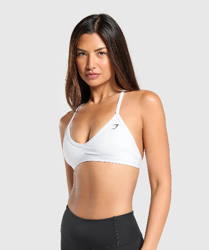 Gymshark Minimal Sports Bra - White - L