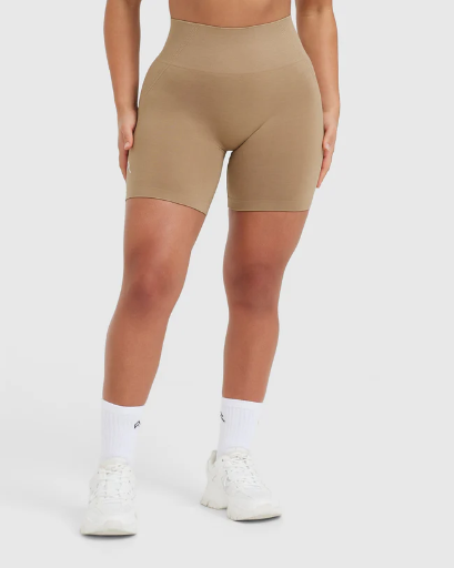 Effortless Seamless Shorts - Dune Brown - M